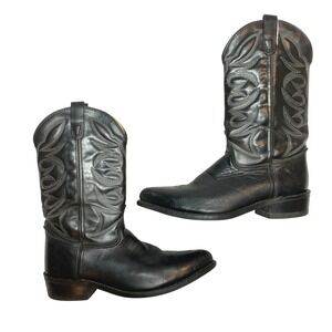 Iron Age Cowboy Steel Toe Work Boots 11.5 EE Black Leather Western